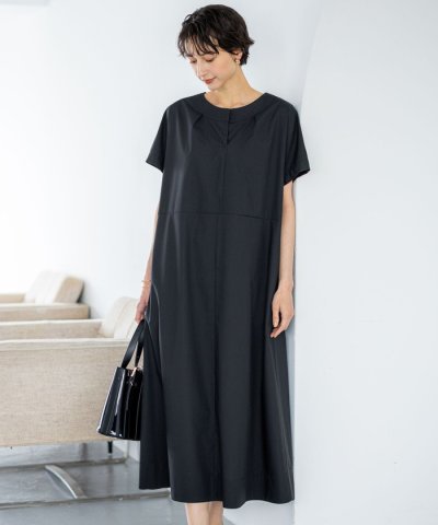 【一部店舗限定/UVカット/洗える】タイプライター サック風 ワンピース