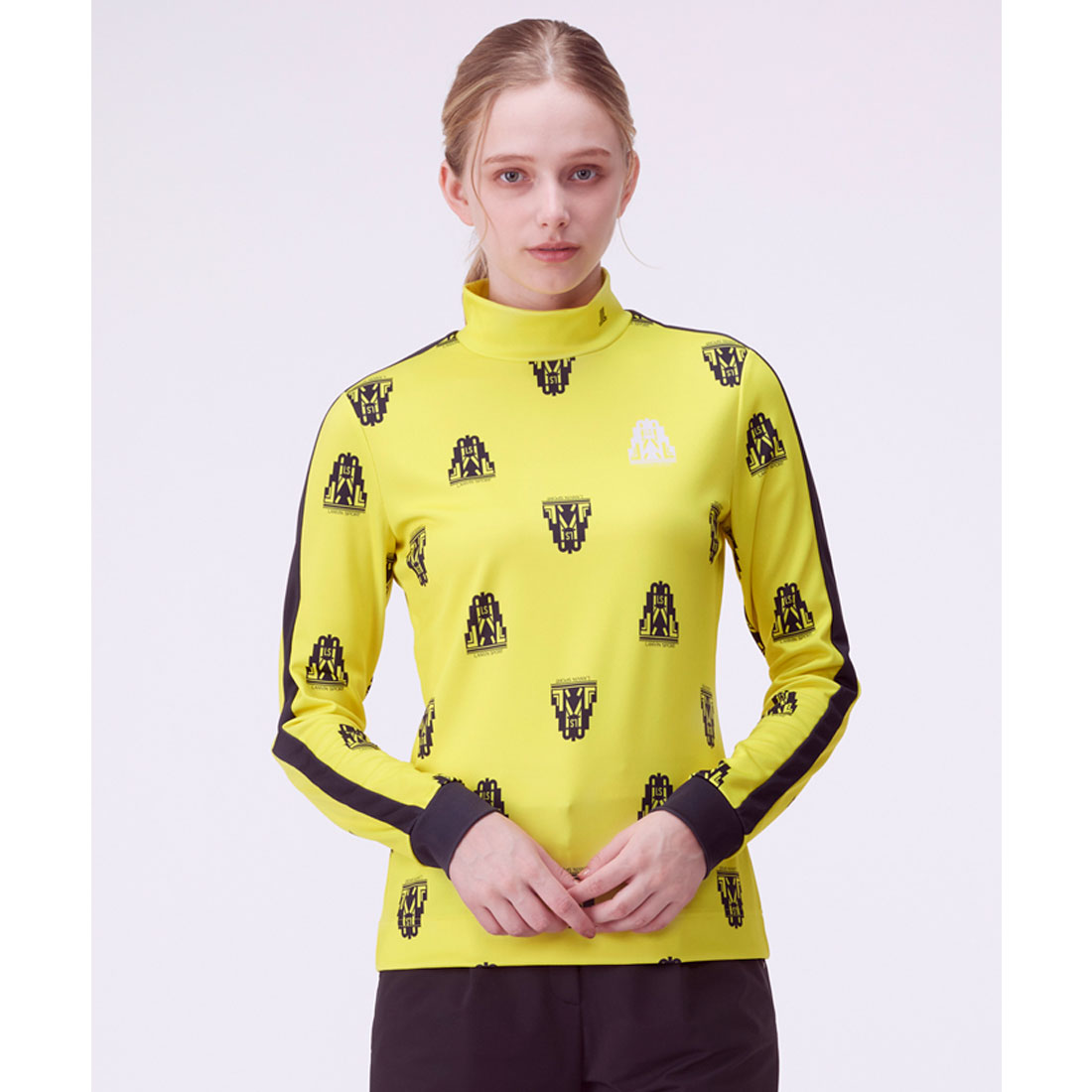 LANVINSPORT ランバン スポール LANVIN SPORT 【アールデコ100周年】総柄長袖シ イエロー 36 LANVINSPORT ランバン スポール LANVIN SPORT 【アールデコ100周年】総柄長袖シ イエロー 36