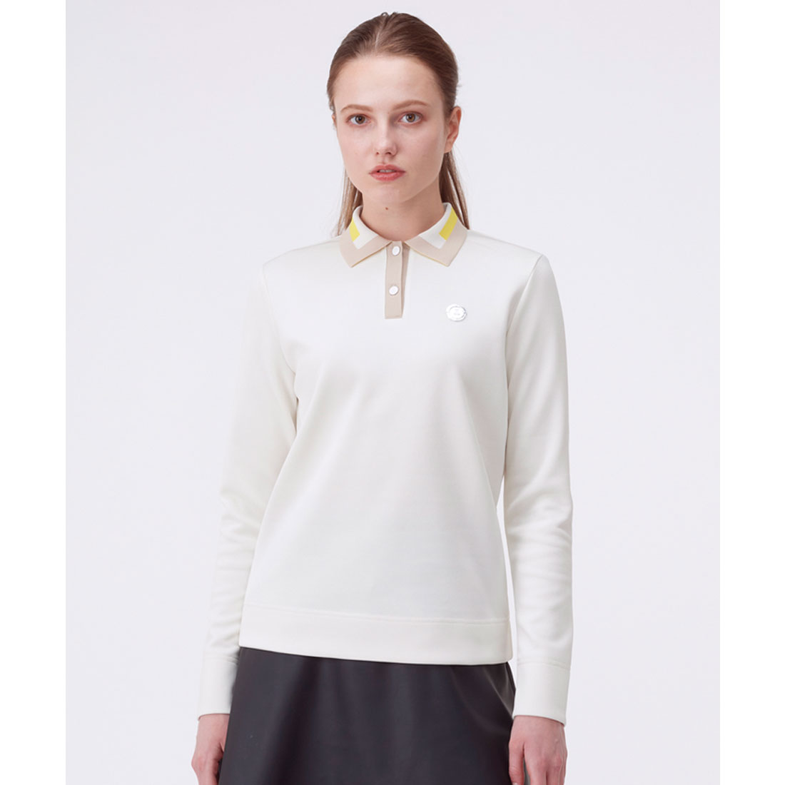 LANVINSPORT ランバン スポール LANVIN SPORT カノコダンボール長袖ポロシャツ【U ホワイト 38 LANVINSPORT ランバン スポール LANVIN SPORT カノコダンボール長袖ポロシャツ【U ホワイト 38