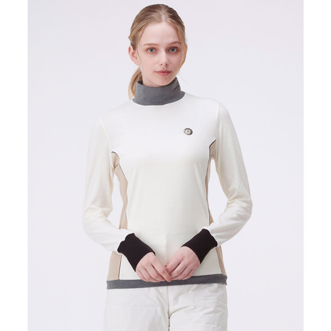 LANVINSPORT ランバン スポール LANVIN SPORT ブロッキング起毛スムース長袖シャツ ホワイト 38 LANVINSPORT ランバン スポール LANVIN SPORT ブロッキング起毛スムース長袖シャツ ホワイト 38