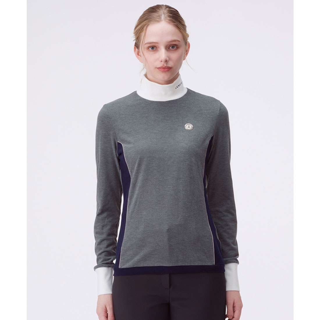 LANVINSPORT ランバン スポール LANVIN SPORT ブロッキング起毛スムース長袖シャツ チャコールグレー 40 LANVINSPORT ランバン スポール LANVIN SPORT ブロッキング起毛スムース長袖シャツ チャコールグレー 40