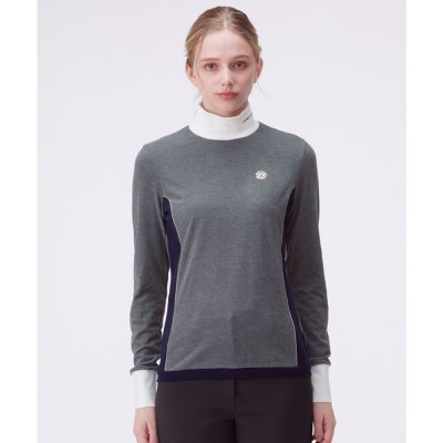 ランバン スポール LANVIN SPORT ブロッキング起毛スムース長袖シャツ