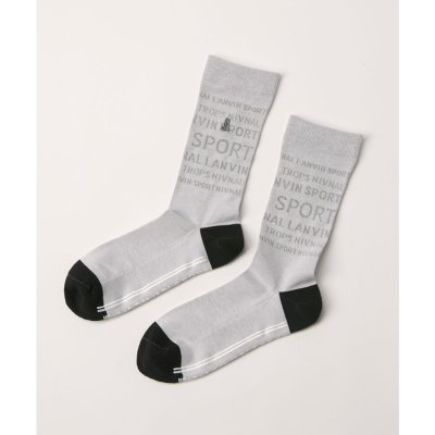 ランバン スポール LANVIN SPORT レギュラー丈ロゴデザインソックス【