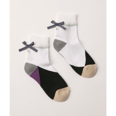 ランバン スポール LANVIN SPORT リボン付きミドル丈ソックス【返品不
