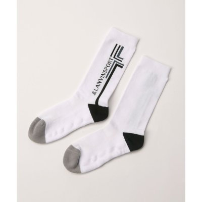 ランバン スポール LANVIN SPORT レギュラー丈ラインデザインソックス