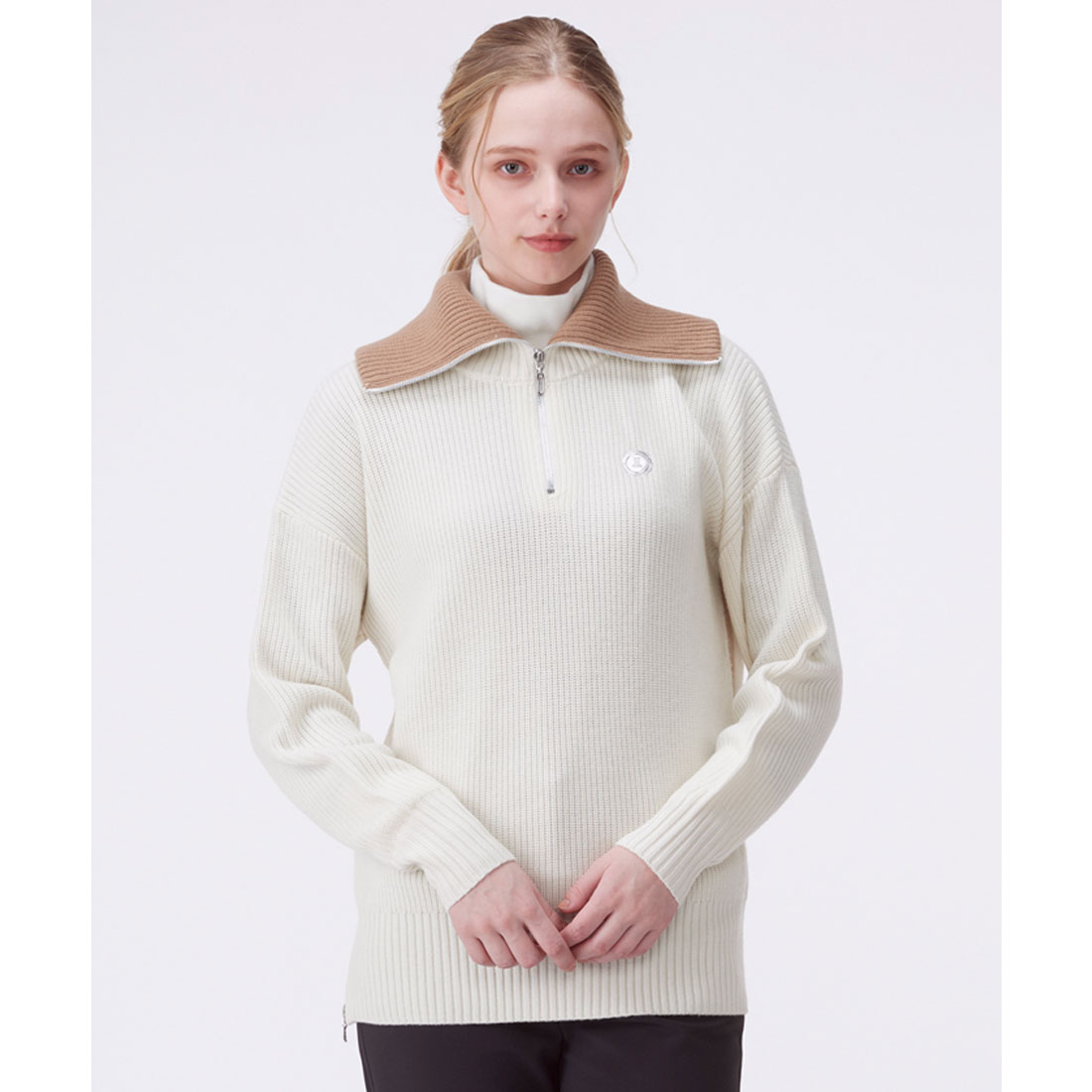 LANVINSPORT ランバン スポール LANVIN SPORT ロールカラーセーター ホワイト 40