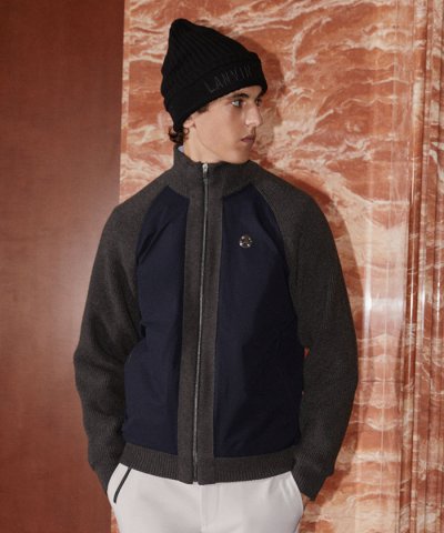 ランバン スポール LANVIN SPORT ニットハイブリッド中わたブルゾン【