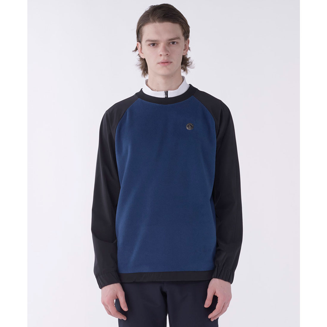LANVINSPORT ランバン スポール LANVIN SPORT トスカーナフリースハイブリッドプル ブルー 44 LANVINSPORT ランバン スポール LANVIN SPORT トスカーナフリースハイブリッドプル ブルー 44