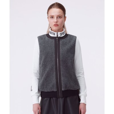 ランバン スポール LANVIN SPORT フェイクファーアウターベスト【蓄熱