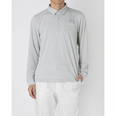 ランバン スポール LANVIN SPORT 変形ヘリンボーンジャカード長袖ポロ