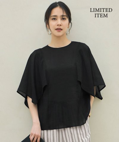 【WEB限定・接触冷感・洗える】シアーラミーローンイレギュラーヘムスリーブ ブラ