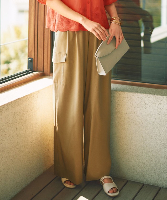 自由区　パンツ ベージュ ベージュ系｜パンツ｜自由区 (Lサイズ)(ジユウクエル)｜阪急