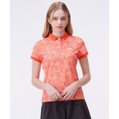 ランバン スポール LANVIN SPORT 総柄プリント半袖ポロシャツ【Sun