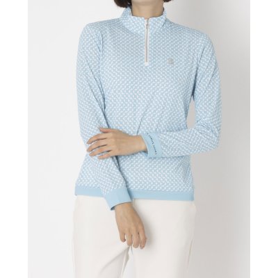 ランバン スポール LANVIN SPORT 総柄プリントハーフジップ長袖シャツ