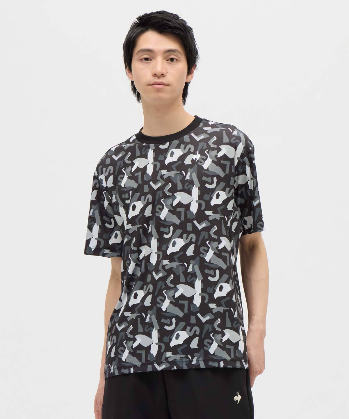lecoqsportif(ings) ルコックスポルティフ le coq sportif サンスクリーングラフィックT ブラック L lecoqsportif(ings) ルコックスポルティフ le coq sportif サンスクリーングラフィックT ブラック L
