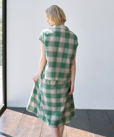 【L】ブライトチェックスカート