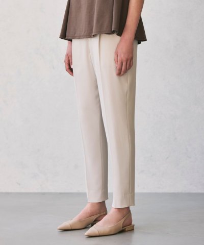 【ウォッシャブル】ライトジョーゼット　テーパードパンツ