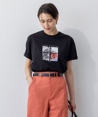 【洗える】JANE PACKERコラボ フォトプリント Tシャツ