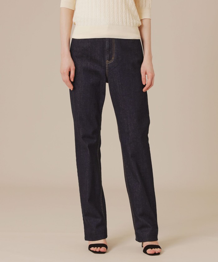 新品 MACKINTOSHLONDON スラックス ワイドストレート ネイビー Adjustable Fit】トロピカル千鳥スラックス(パンツ)｜MACKINTOSH