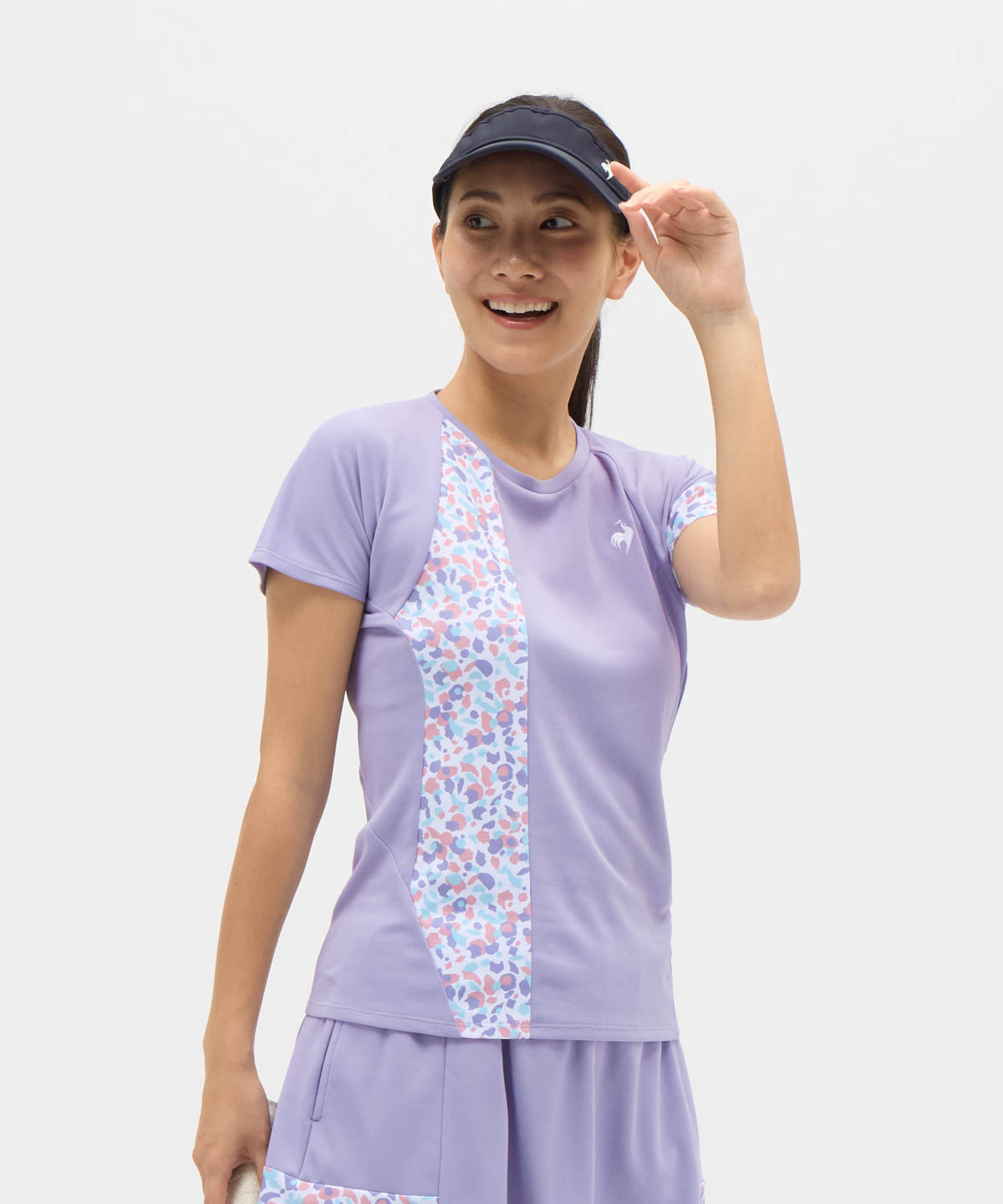 lecoqsportif(ings) ルコックスポルティフ le coq sportif Aile forme グラフ パープル L lecoqsportif(ings) ルコックスポルティフ le coq sportif Aile forme グラフ パープル L