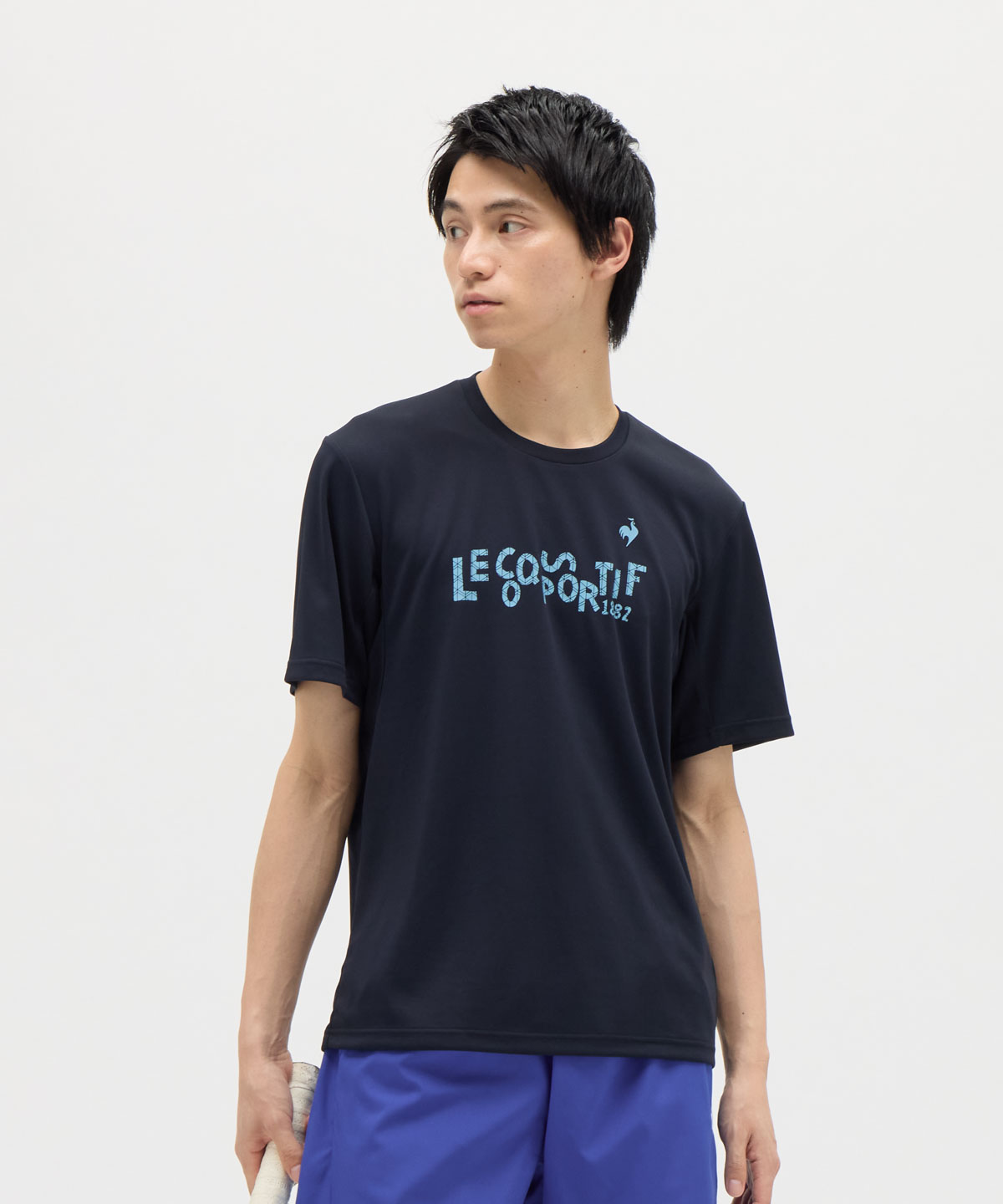 lecoqsportif(ings) ルコックスポルティフ le coq sportif プラクティスシャツ ネイビー M