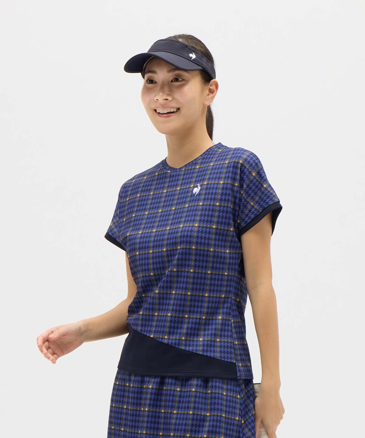 lecoqsportif(ings) ルコックスポルティフ le coq sportif ゲームシャツ ネイビー O