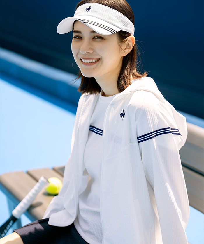 lecoqsportif(ings) ルコックスポルティフ le coq sportif フルジップフーディージャケッ ホワイト M lecoqsportif(ings) ルコックスポルティフ le coq sportif フルジップフーディージャケッ ホワイト M