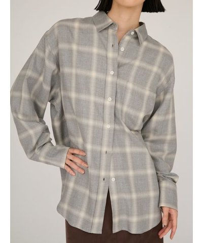 チェックオーバーシャツ