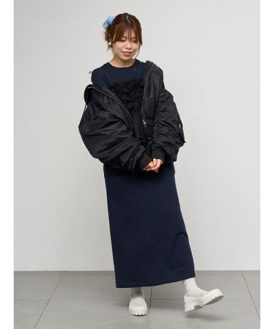 フード付き2wayボンバーブルゾン