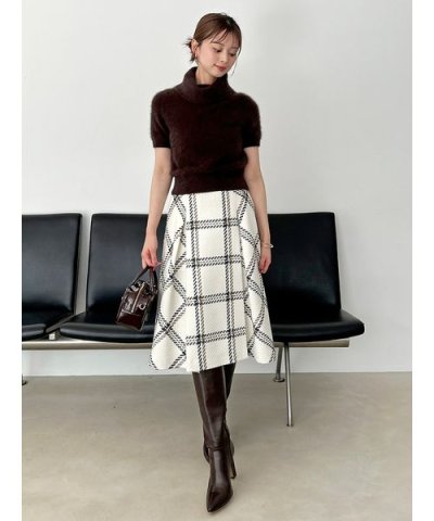 Sustainableロービングチェックミドルスカート