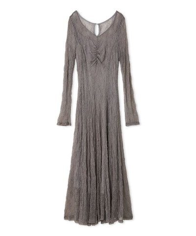 フロントギャザーレースドレス