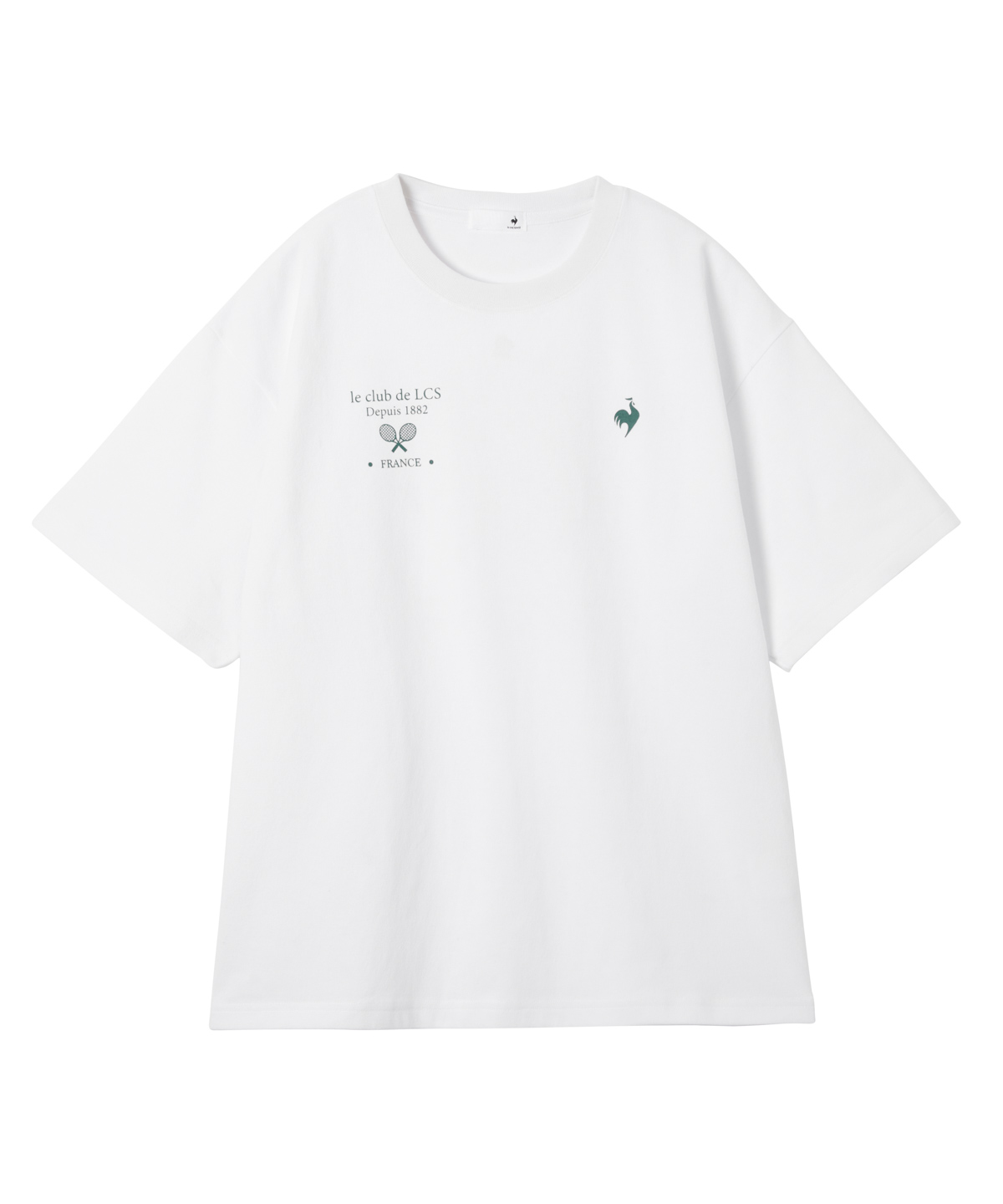 lecoqsportif(ings) ルコックスポルティフ le coq sportif コットンライクポリエステル半 ホワイト M lecoqsportif(ings) ルコックスポルティフ le coq sportif コットンライクポリエステル半 ホワイト M