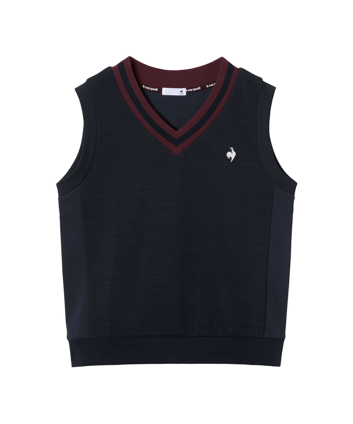 Lecoqsportif ゴルフベスト le coq sportif golf モックネックカットソーベスト -デサント