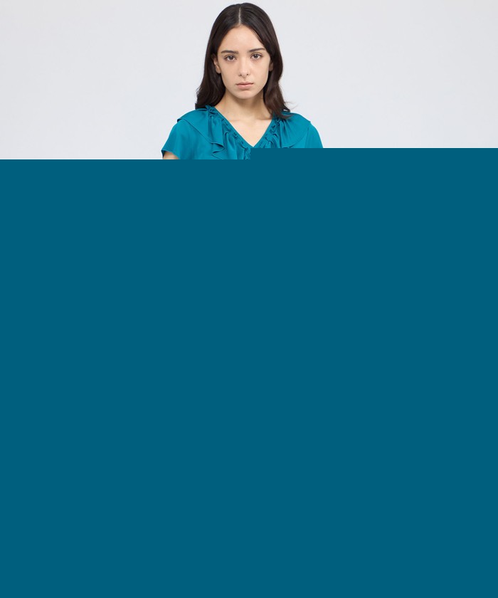 ドレープジャージー フレアドレス