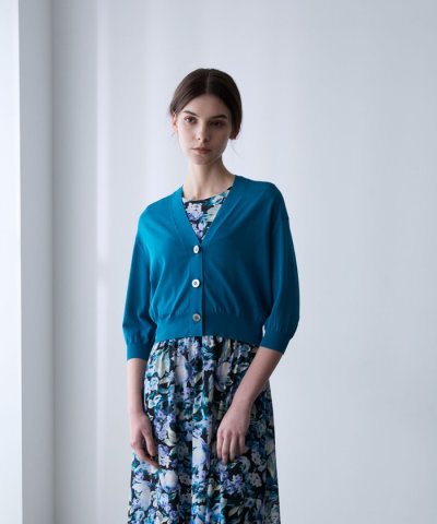 コットンファイン ショートニットカーディガン