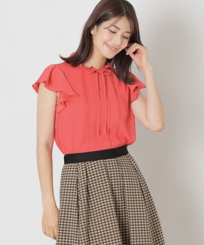 ノースリーブ フリルブラウス