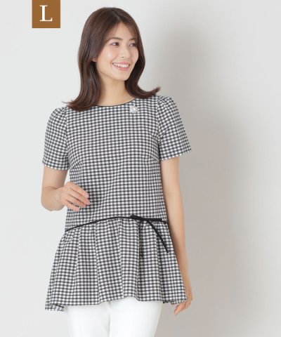 【L】ギンガムチェック チュニック