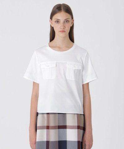 タイプライターカットコンビブラウス