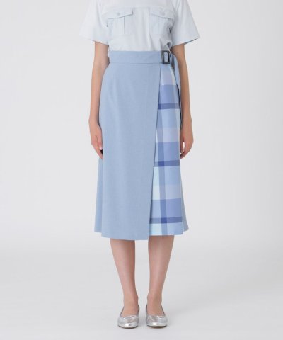 ハイカウントナノパーシャルチェックガウチョパンツ