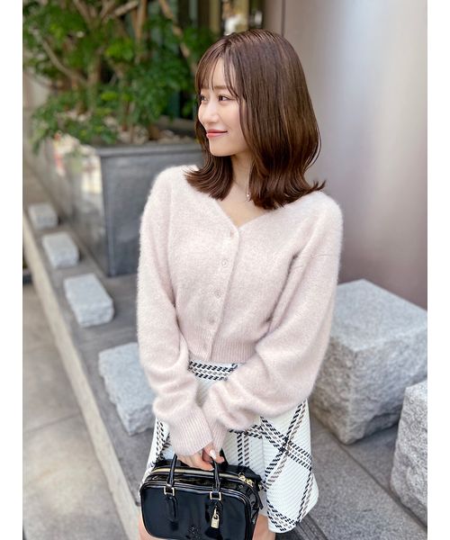 フォックスカシミヤショートジップカーディガン フォックス カシミヤ ショート ジップ カーディガン