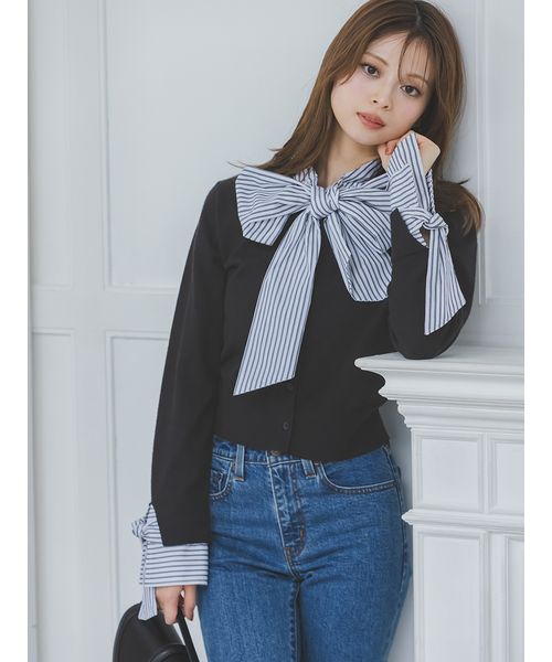 新品未使用 SNIDEL  Tweetyニットプルオーバー セットアップ セール】【WEB限定カラーあり】バイカラークロップドニットプル