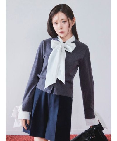 ボウタイドッキングニットプルオーバー