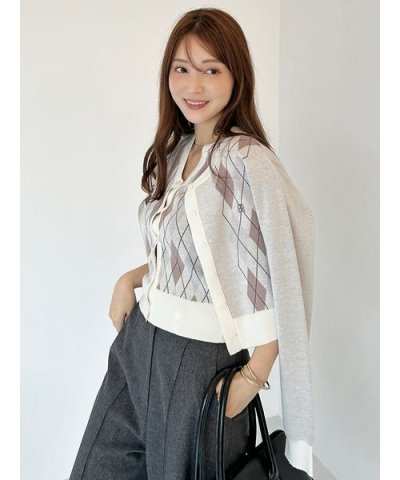 アーガイルカーディガン