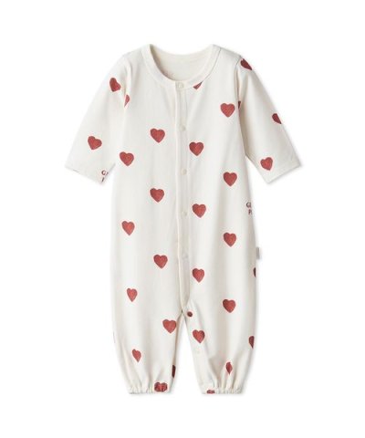 【BABY】新生児ハート柄2WAYオール