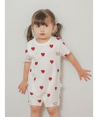 【BABY】ハート柄ロンパース