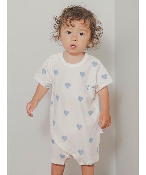 ハート　ロンパース ハートプリント足なしロンパース | ベビー服・子供服通販の