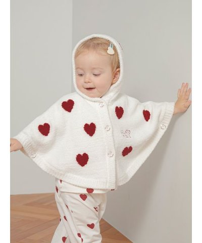 【BABY】エアリーモコハートポンチョ