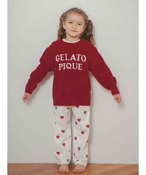 gelato pique ハートアランロングパンツ　RED 新品未開封 ジェラートピケ 【HOLIDAY】ハートアランロング