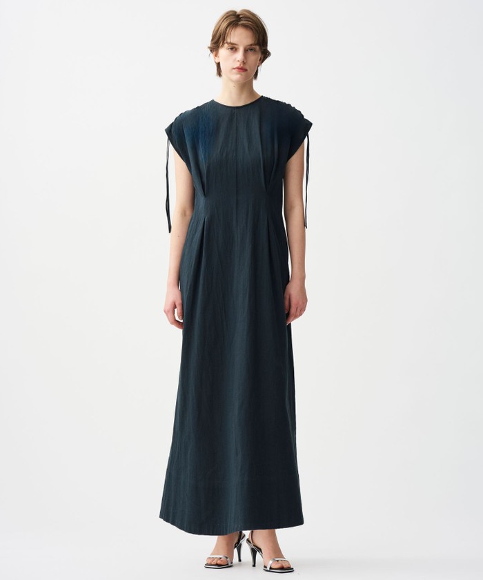 UNCRAVE 【洗濯機洗い可】コットンリネンボイル フレアワンピース ブラック 0 UNCRAVE 【洗濯機洗い可】コットンリネンボイル フレアワンピース ブラック 0