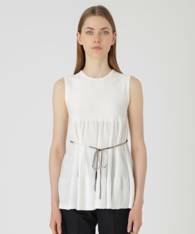 ライトコットンポリティアードニット